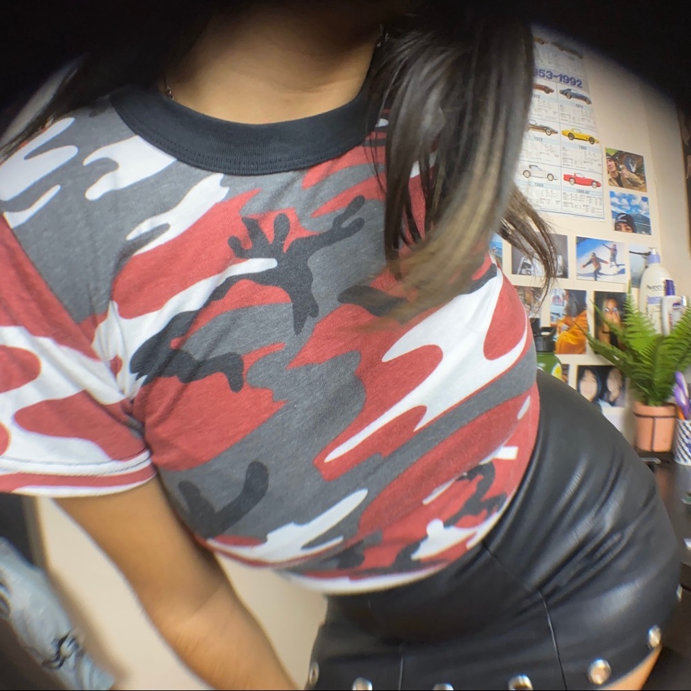 colored camo top